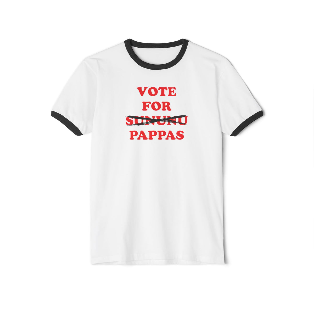 Vote For Pappas — New Hampshire Senate Ringer Tee (Sununu Crossed Out)