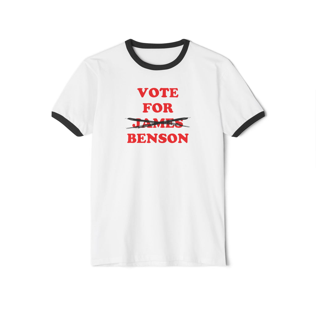 Vote For Benson — Michigan Governor Ringer Tee (James Crossed Out)