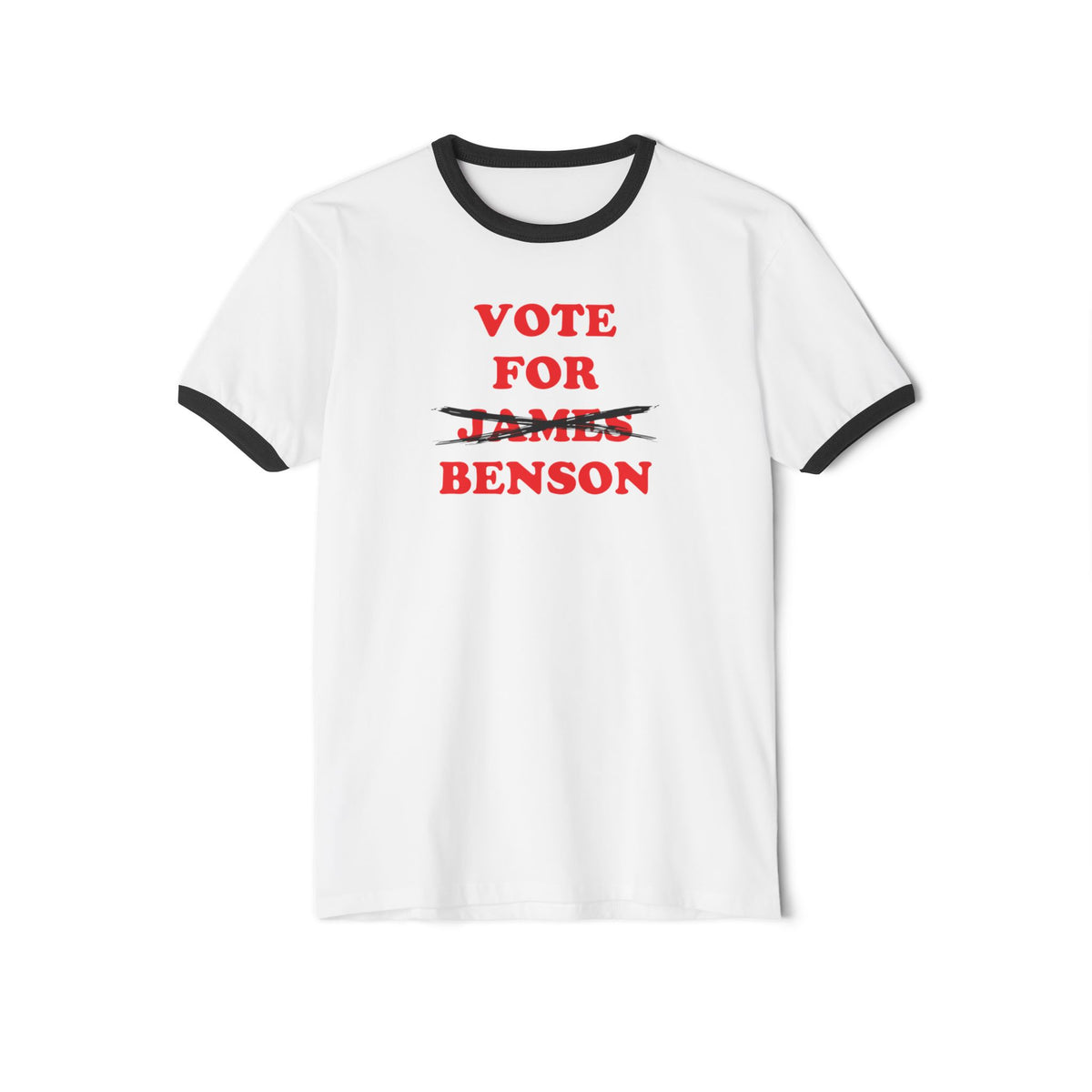 Vote For Benson — Michigan Governor Ringer Tee (James Crossed Out)