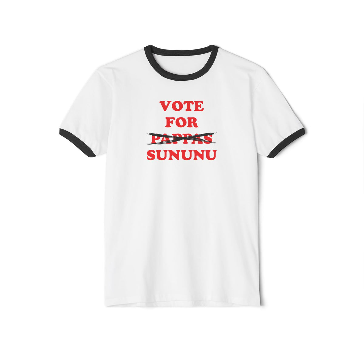 Vote For Sununu — New Hampshire Senate Ringer Tee (Pappas Crossed Out)