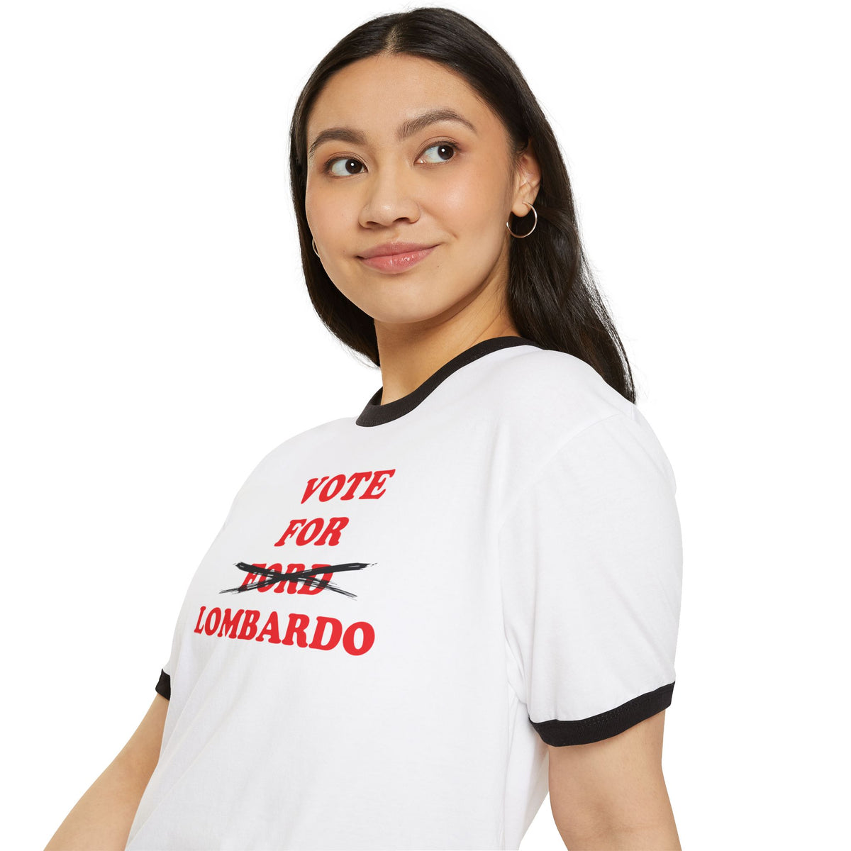 Vote For Lombardo — Nevada Governor Ringer Tee (Ford Crossed Out)