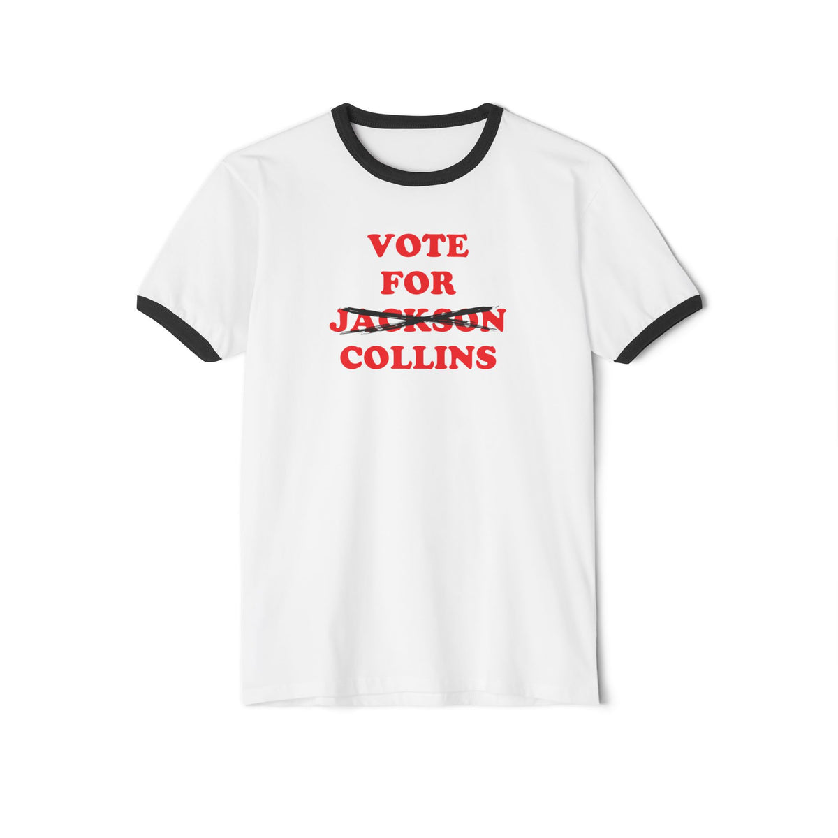 Vote For Collins — Maine Senate Ringer Tee (Jackson Crossed Out)