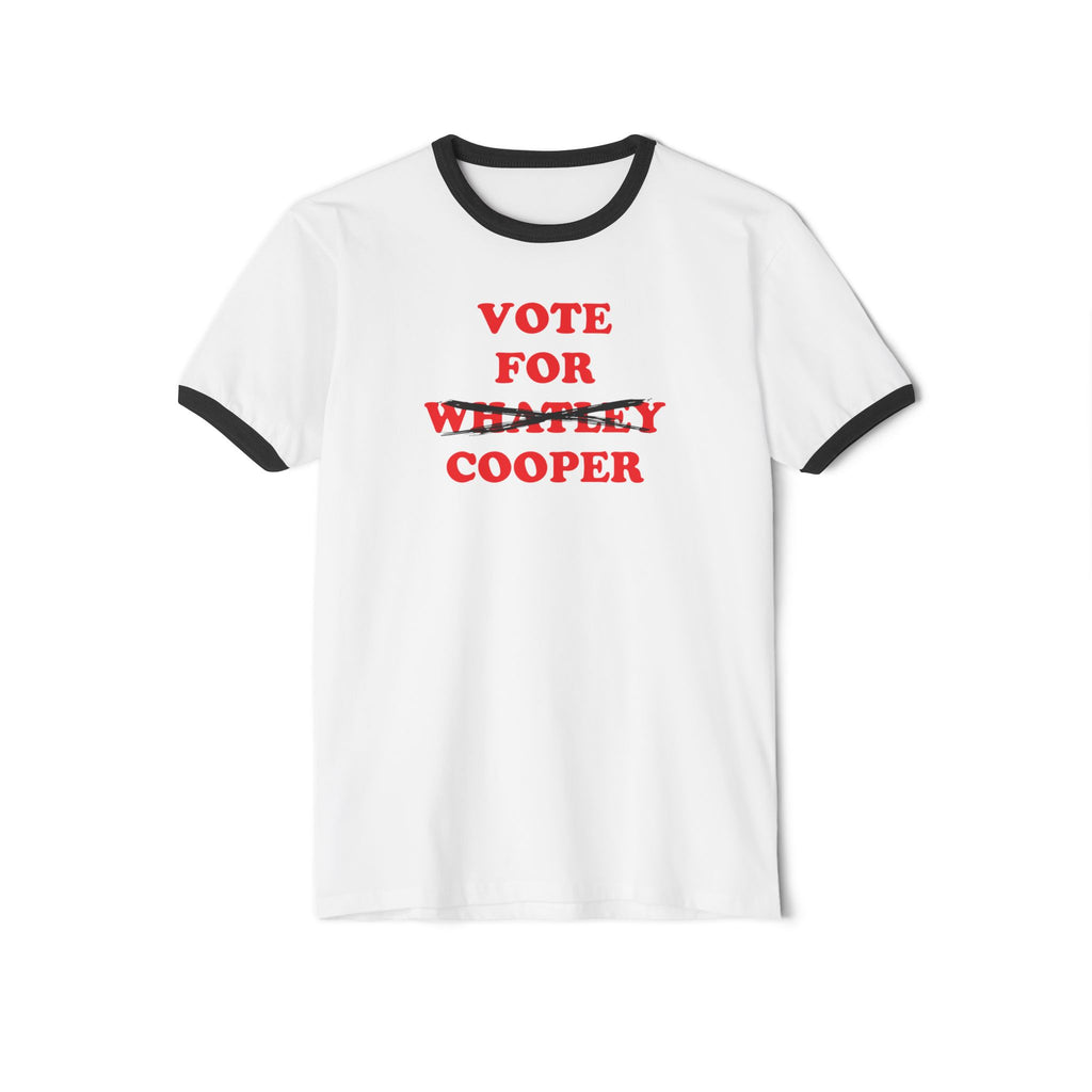 Vote For Cooper — North Carolina Senate Ringer Tee (Whately Crossed Out)