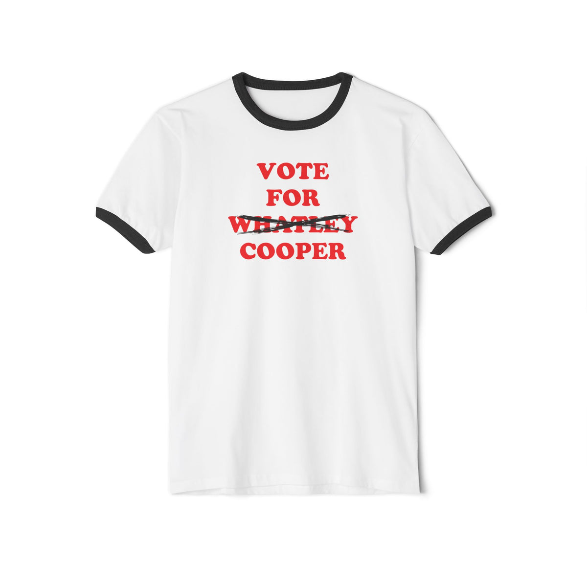 Vote For Cooper — North Carolina Senate Ringer Tee (Whately Crossed Out)