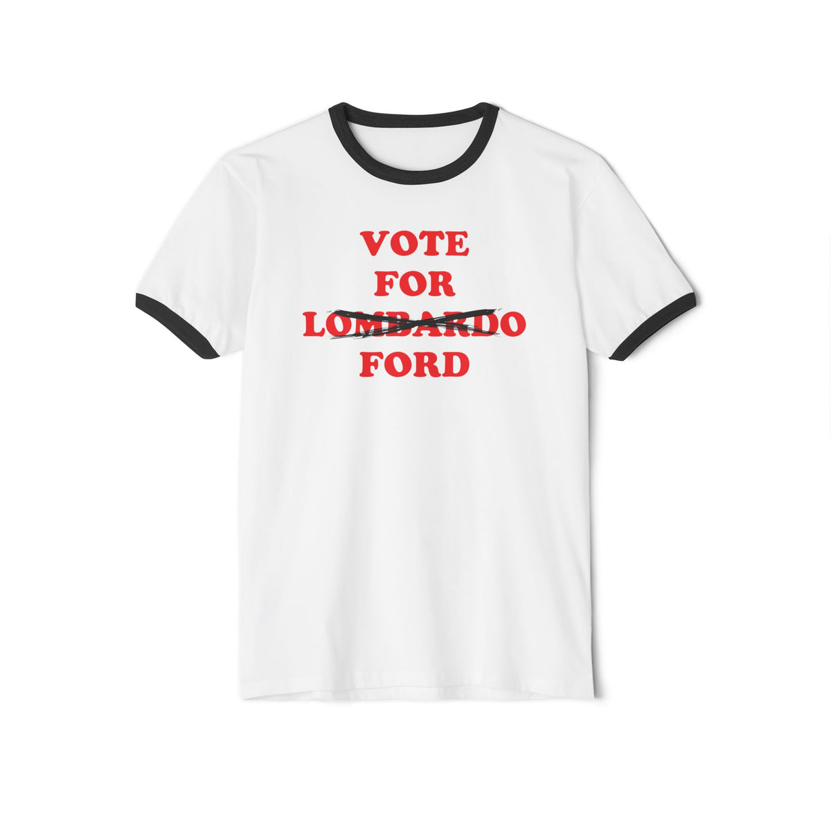 Vote For Ford — Nevada Governor Ringer Tee (Lombardo Crossed Out)