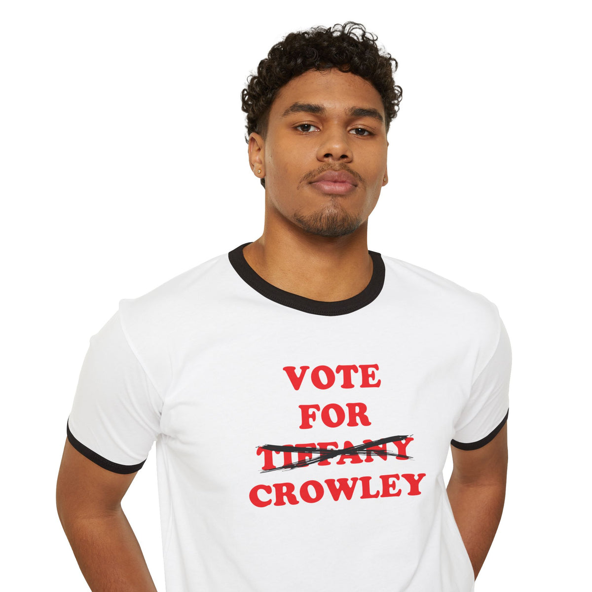 Vote For Crowley — Wisconsin Senate Ringer Tee (Tiffany Crossed Out)
